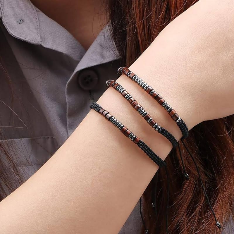 RINTOLER Store Morse Code Bracelets for Women Men Gifts for Her Best Friend Funny Inspirational Bracelets for Women Jewelry Adjustable Silk Beaded Wrap Bracelet - Image 3